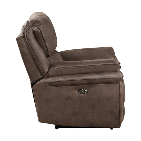 Proctor Brown Microfiber Power Reclining Chair from Homelegance - Luna Furniture