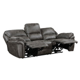 Proctor Gray Microfiber Power Double Reclining Sofa from Homelegance - Luna Furniture