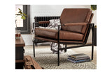 Puckman Brown/Silver Finish Accent Chair from Ashley - Luna Furniture
