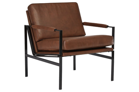 Puckman Brown/Silver Finish Accent Chair from Ashley - Luna Furniture