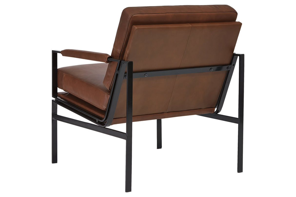 Puckman Brown/Silver Finish Accent Chair from Ashley - Luna Furniture