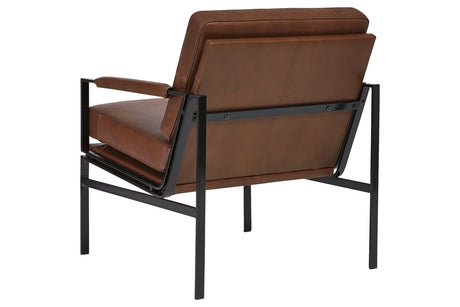 Puckman Brown/Silver Finish Accent Chair from Ashley - Luna Furniture