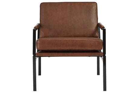 Puckman Brown/Silver Finish Accent Chair from Ashley - Luna Furniture
