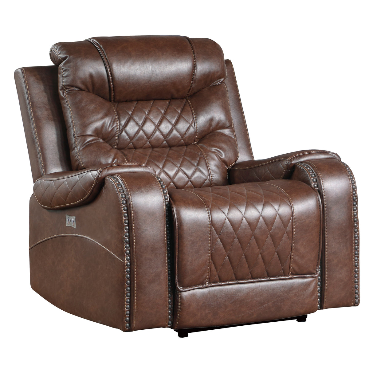 Putnam Brown Power Reclining Chair from Homelegance - Luna Furniture