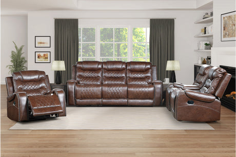 Putnam Brown Reclining Living Room Set from Homelegance - Luna Furniture