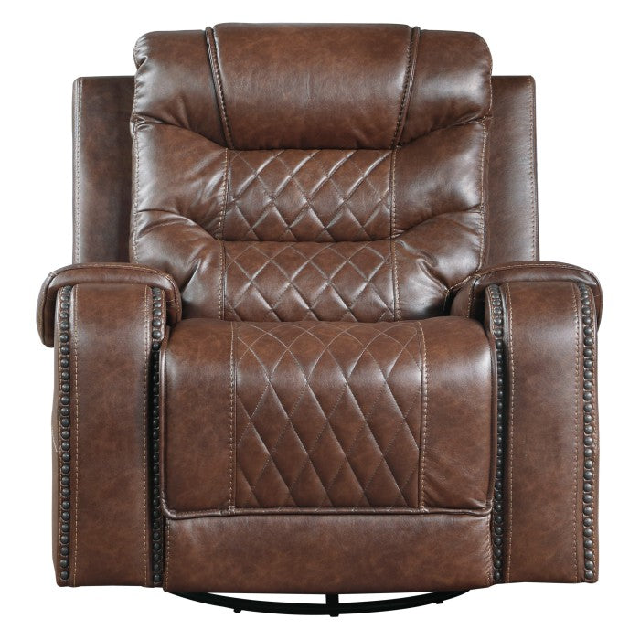 Putnam Brown Swivel Reclining Chair from Homelegance - Luna Furniture