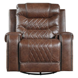 Putnam Brown Swivel Reclining Chair from Homelegance - Luna Furniture