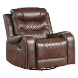 Putnam Brown Swivel Reclining Chair from Homelegance - Luna Furniture