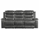 Putnam Gray Power Double Reclining Sofa from Homelegance - Luna Furniture