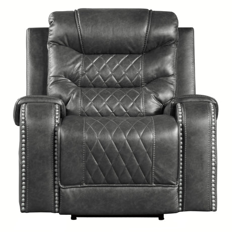 Putnam Gray Power Reclining Chair from Homelegance - Luna Furniture