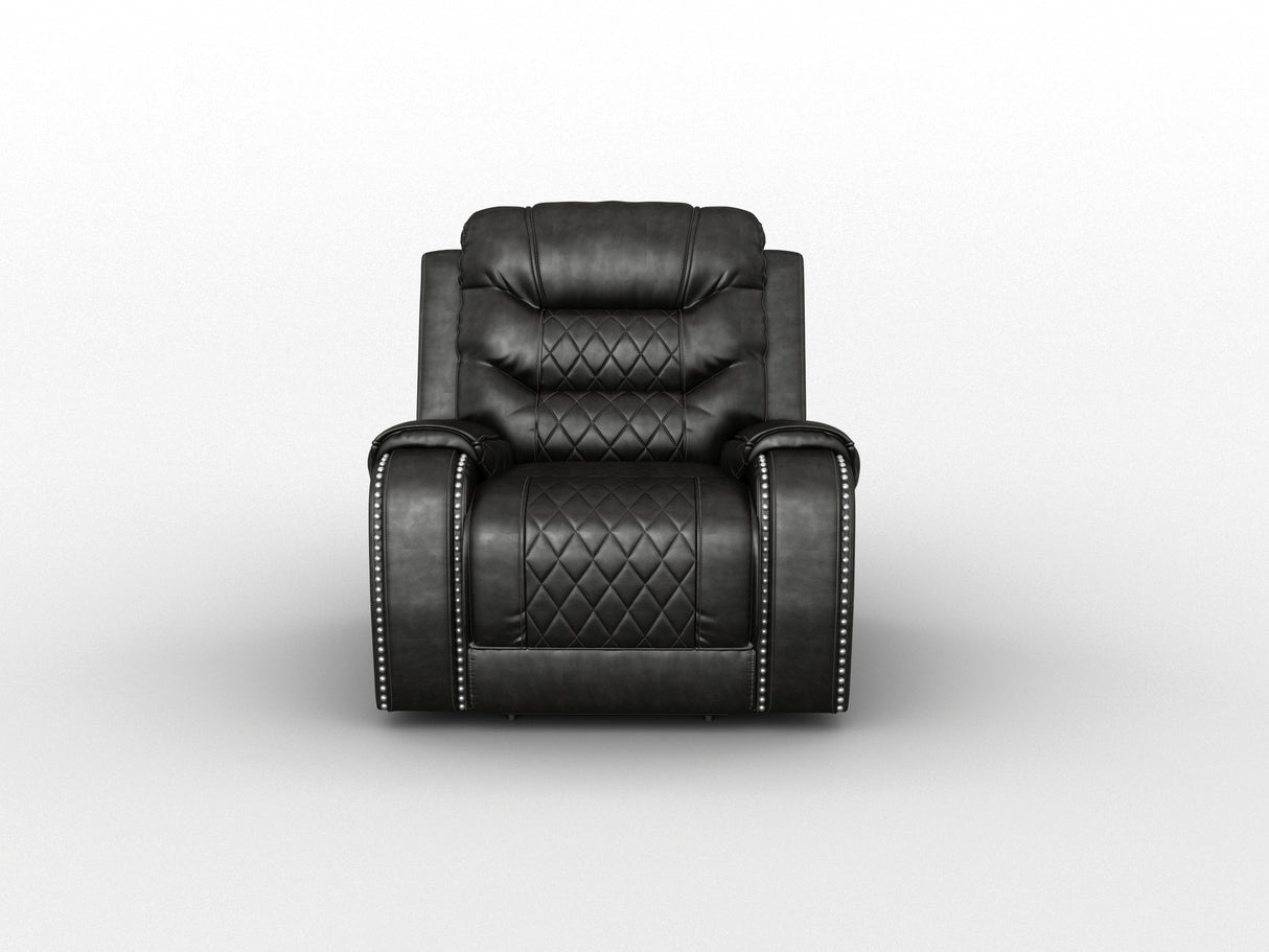 Putnam Gray Power Reclining Chair from Homelegance - Luna Furniture