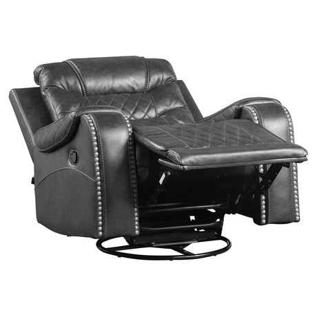 Putnam Gray Swivel Reclining Chair from Homelegance - Luna Furniture