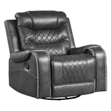Putnam Gray Swivel Reclining Chair from Homelegance - Luna Furniture