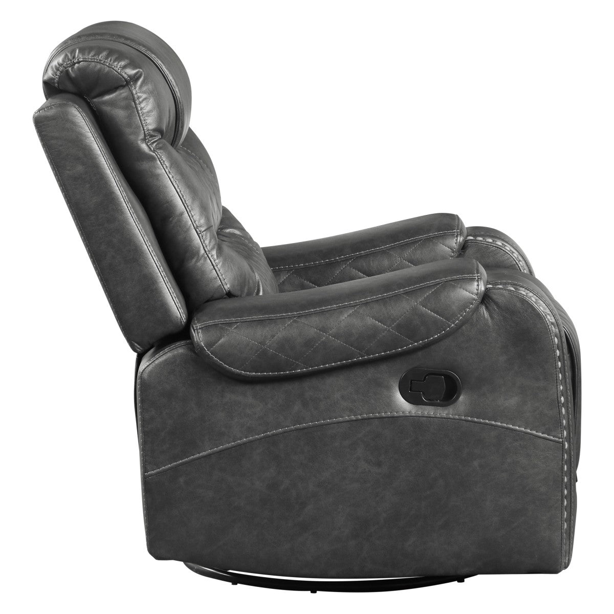 Putnam Gray Swivel Reclining Chair from Homelegance - Luna Furniture