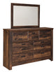 Quinden Dark Brown Bedroom Mirror (Mirror Only) from Ashley - Luna Furniture