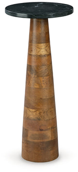 Quinndon Brown/Black Accent Table from Ashley - Luna Furniture