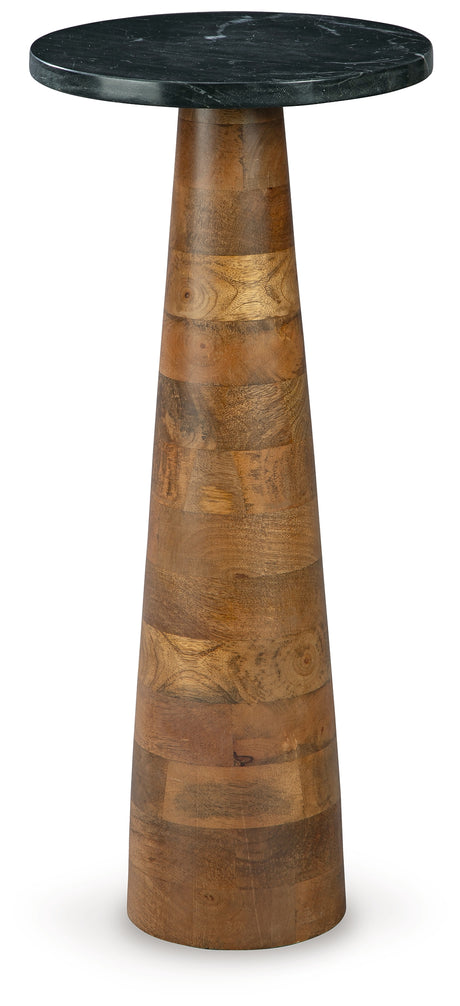 Quinndon Brown/Black Accent Table from Ashley - Luna Furniture