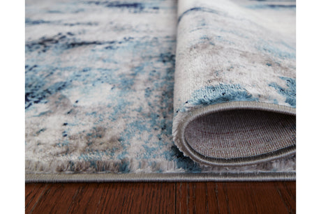 Leonelle Cream/Blue/Gray Medium Rug from Ashley - Luna Furniture