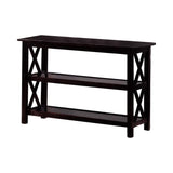 Rachelle Deep Merlot Sofa Table with 2-Shelf from Coaster - Luna Furniture