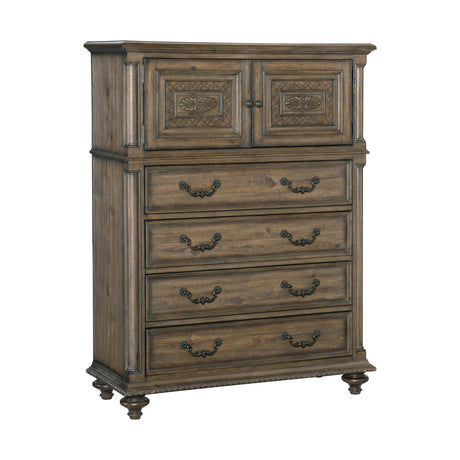 Rachelle Weathered Pecan Chest from Homelegance - Luna Furniture