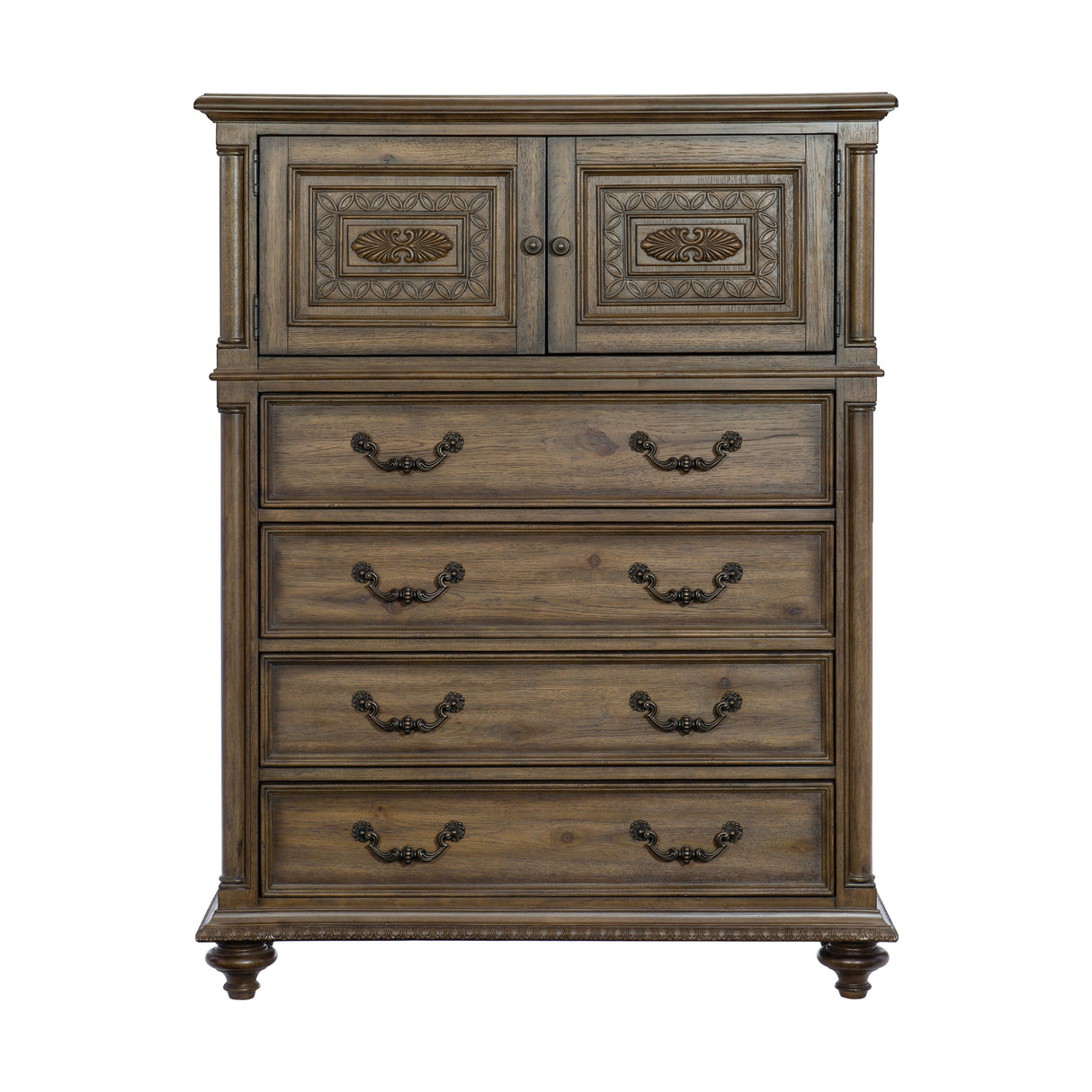 Rachelle Weathered Pecan Chest from Homelegance - Luna Furniture