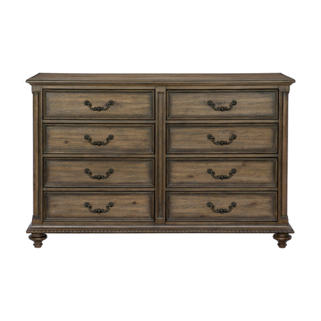 Rachelle Weathered Pecan Dresser from Homelegance - Luna Furniture