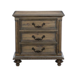 Rachelle Weathered Pecan Nightstand from Homelegance - Luna Furniture