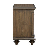 Rachelle Weathered Pecan Nightstand from Homelegance - Luna Furniture