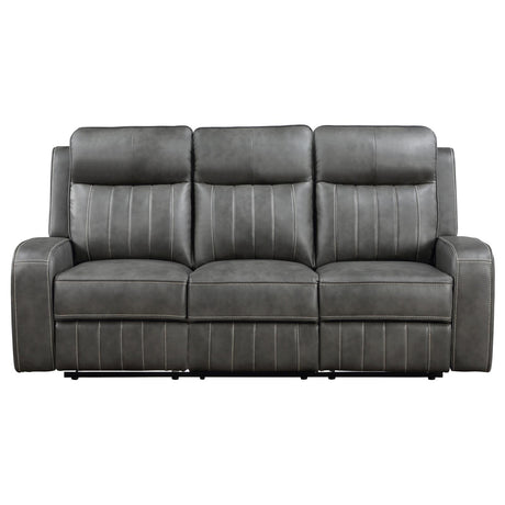 Raelynn Gray 2-Piece Upholstered Motion Reclining Sofa Set from Coaster - Luna Furniture