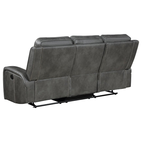 Raelynn Gray 2-Piece Upholstered Motion Reclining Sofa Set from Coaster - Luna Furniture