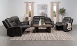 Raelynn Gray 3-Piece Upholstered Motion Reclining Sofa Set from Coaster - Luna Furniture