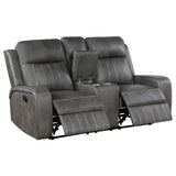 Raelynn Gray 3-Piece Upholstered Motion Reclining Sofa Set from Coaster - Luna Furniture