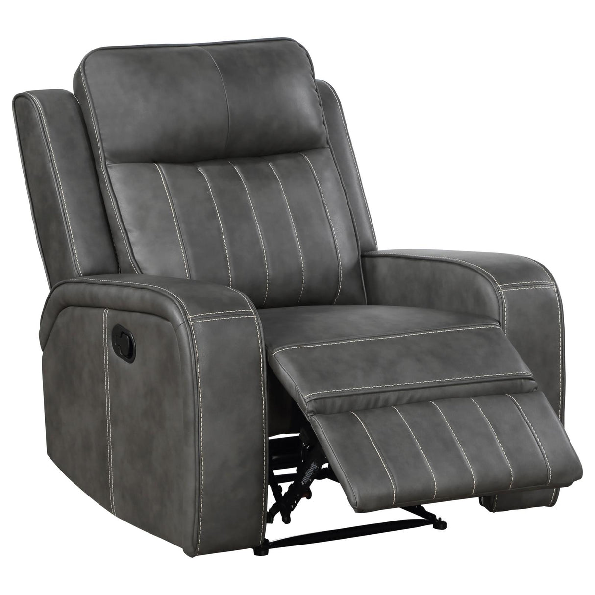 Raelynn Gray Upholstered Recliner Chair from Coaster - Luna Furniture