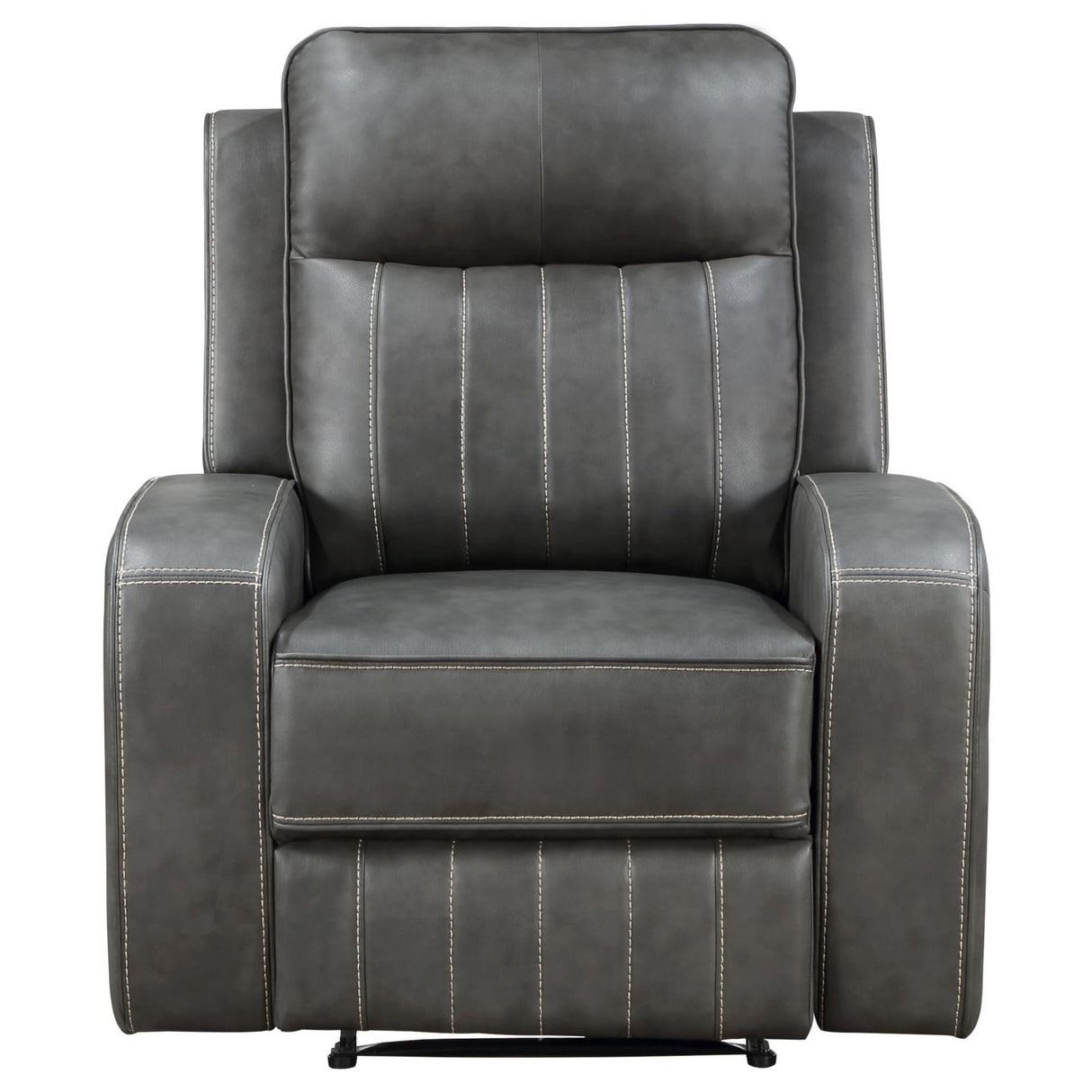 Raelynn Gray Upholstered Recliner Chair from Coaster - Luna Furniture