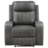 Raelynn Gray Upholstered Recliner Chair from Coaster - Luna Furniture