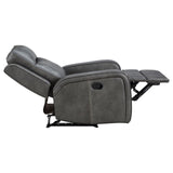Raelynn Gray Upholstered Recliner Chair from Coaster - Luna Furniture