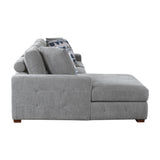 Raife Gray LAF Chaise Sectional with Pull-Out Bed from Homelegance - Luna Furniture