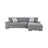 Raife Gray RAF Chaise Sectional with Pull-Out Bed from Homelegance - Luna Furniture