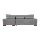 Raife Gray RAF Chaise Sectional with Pull-Out Bed from Homelegance - Luna Furniture