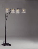 Rain Drop Arc Black 84" Floor Lamp from Crown Mark - Luna Furniture