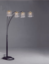 Rain Drop Arc Black 84" Floor Lamp from Crown Mark - Luna Furniture