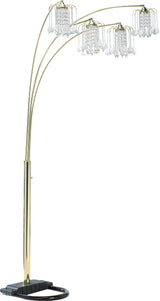 Rain Drop Arc Gold 84" Floor Lamp from Crown Mark - Luna Furniture