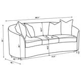 Rainn Latte Upholstered 3-Piece Tight Back Living Room Set from Coaster - Luna Furniture