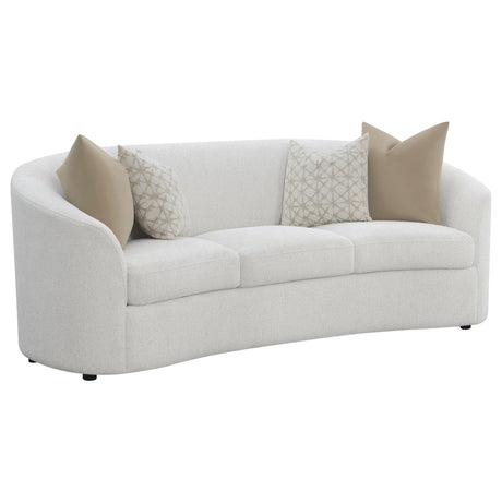 Rainn Latte Upholstered Tight Back Sofa from Coaster - Luna Furniture