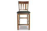 Ralene Medium Brown Counter Height Barstool, Set of 2 from Ashley - Luna Furniture