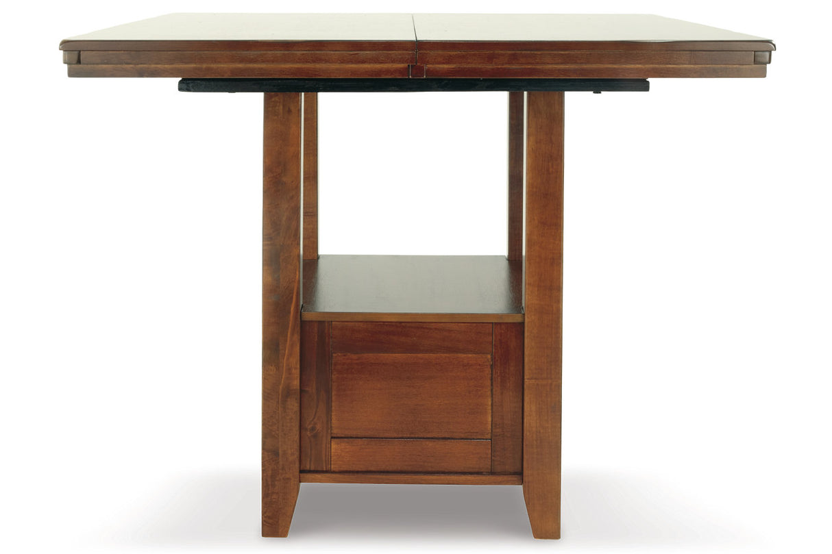 Ralene Medium Brown Counter Height Dining Extension Table from Ashley - Luna Furniture