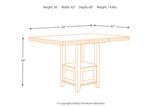 Ralene Medium Brown Counter Height Dining Extension Table from Ashley - Luna Furniture