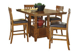 Ralene Medium Brown Counter Height Dining Extension Table from Ashley - Luna Furniture