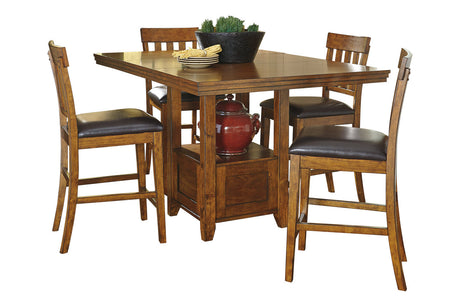 Ralene Medium Brown Counter Height Dining Extension Table from Ashley - Luna Furniture