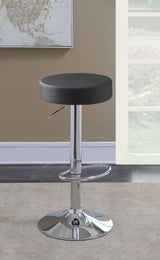 Ramses Chrome and Black 29" Adjustable Bar Stool from Coaster - Luna Furniture